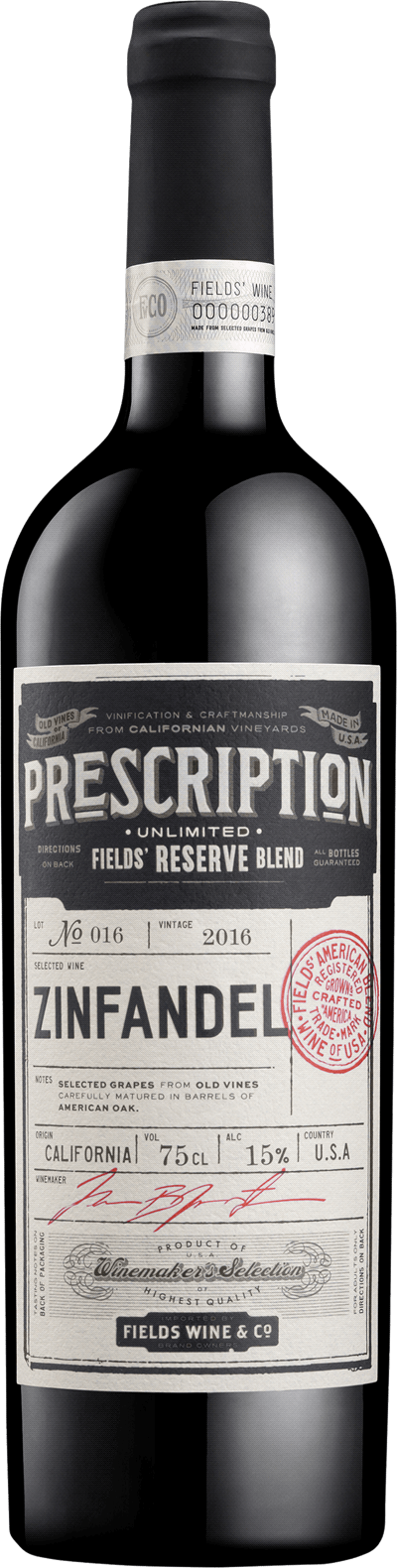 Prescription Reserve Zinfandel 2019