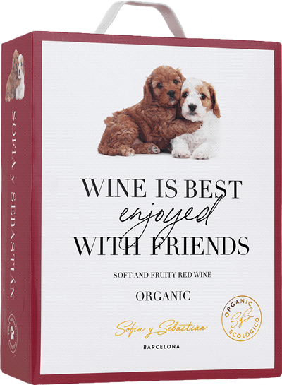 Sofia y Sebastian Wine is Best Enjoyed with Friends Organic 2022