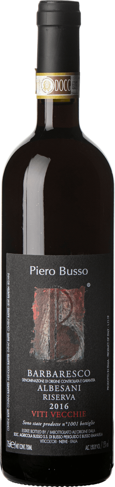 Barbaresco Albesani Viti Vecchie Piero Busso 2016