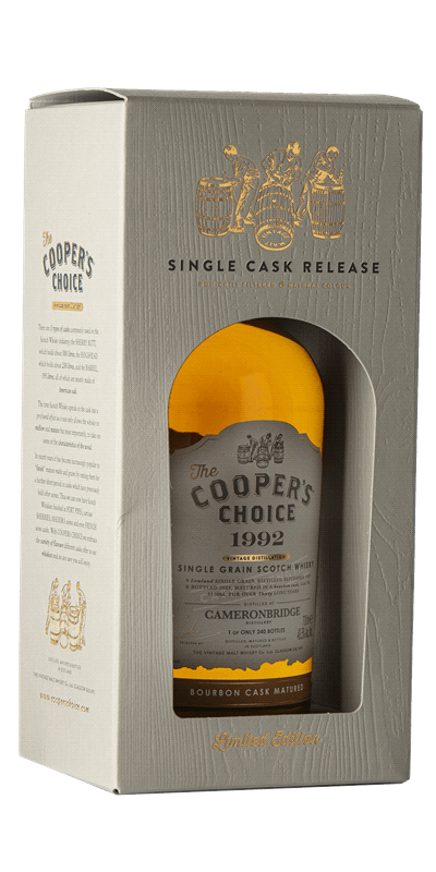 Cameronbridge Single Grain 30 Years Old Cooper´s Choice 1992