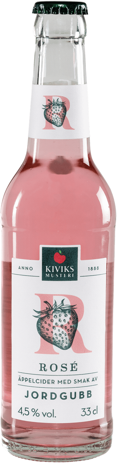 Kiviks Äppelcider rosé med smak av jordgubb